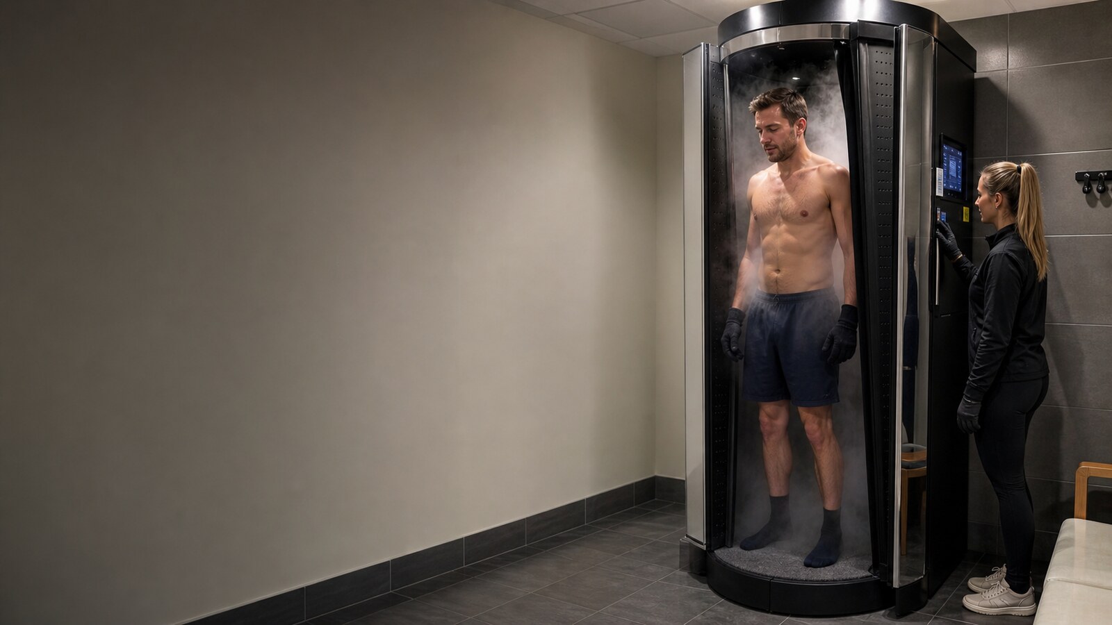 Séance de récupération sportive par le froid